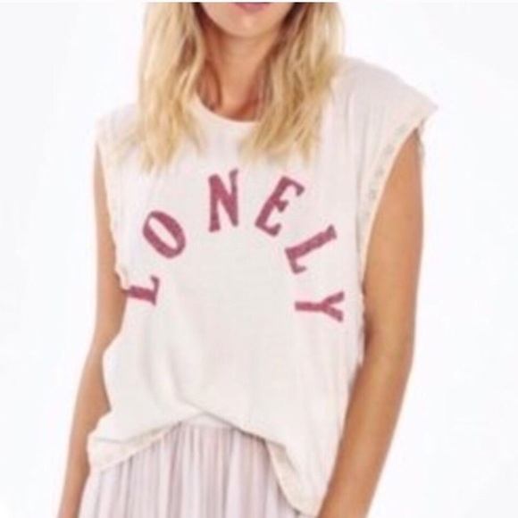 Wildfox Tops - • new sparkly wildfox lonely lacy muscle tank •